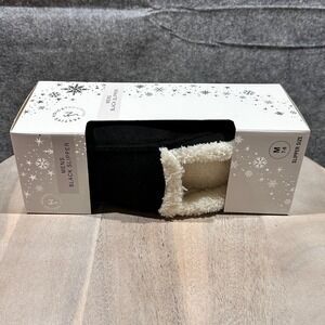 New Festive Voice Mens Black Slippers Size 7 - 8 Medium New In Box